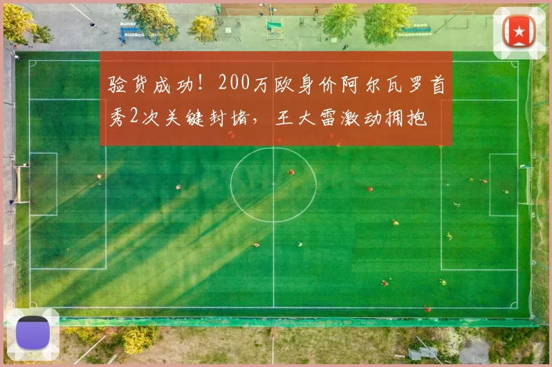 验货成功！200万欧身价阿尔瓦罗首秀2次关键封堵，王大雷激动拥抱